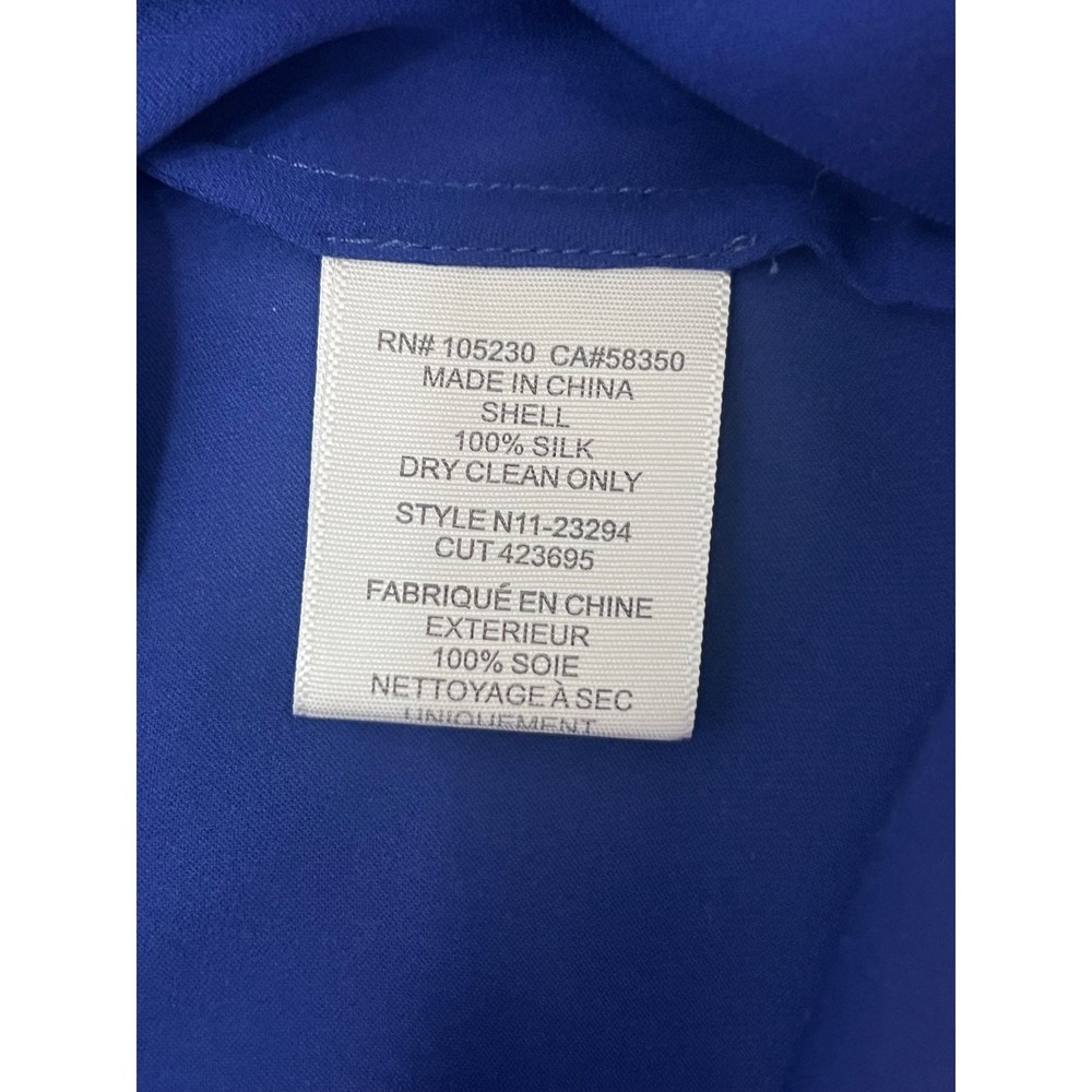 Women's Joie Silk Rancher blouse in cobalt blue size small - Picture 6 of 8